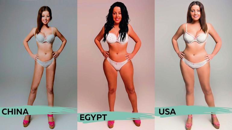 18 ülkeden kadınların ortalama vücut ölçüleri ve kiloları