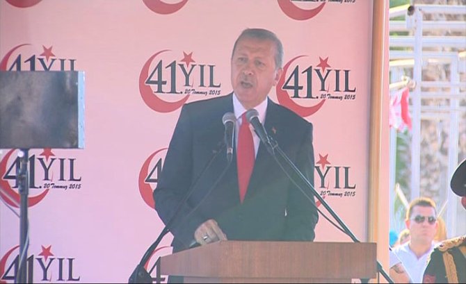 Erdoğan: 'Kıbrıs Türk halkı bir daha...'