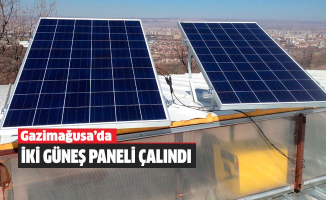 Gazimağusa'da iki güneş paneli çalındı