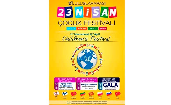 “21. Uluslararası 23 Nisan Çocuk Festivali” yarın başlıyor