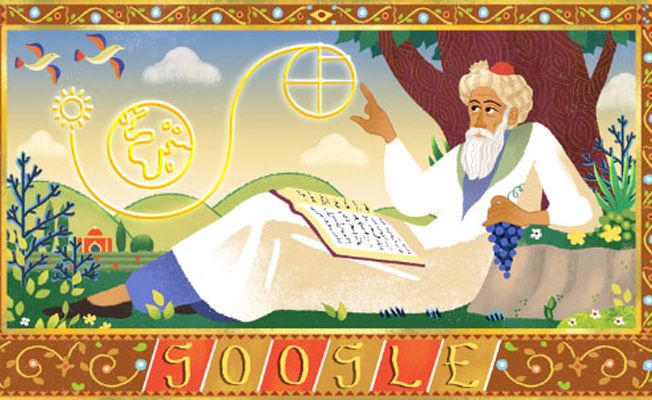 Google'dan Ömer Hayyam'a Özel Doodle