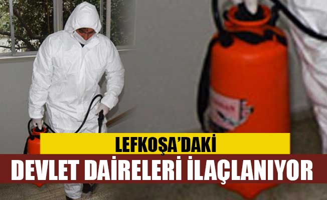 LTB, Lefkoşa’daki devlet dairelerini ilaçlıyor