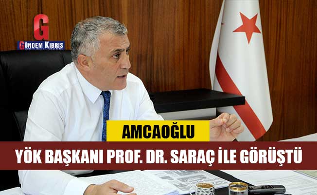 Amcaoğlu, Πρόεδρος του YÖK Prof.  Δρ.  Συναντήθηκε με τον Saraç