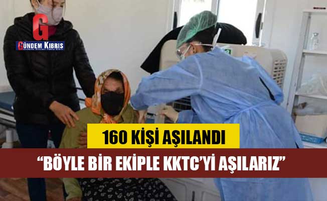 160 άτομα εμβολιάστηκαν στο Cengiz Topel Hospital