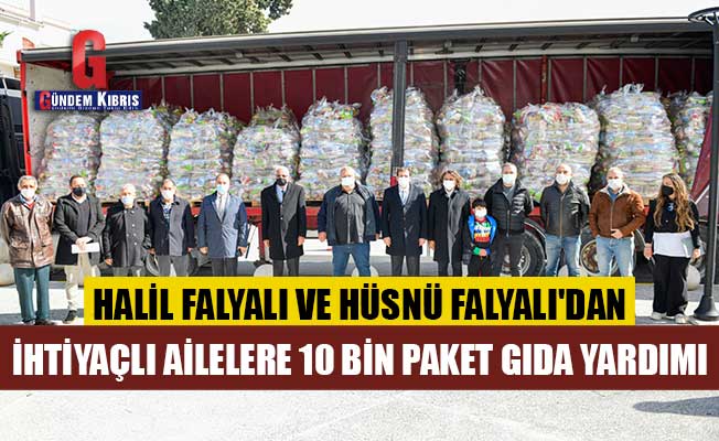 10 χιλιάδες πακέτα επισιτιστικής βοήθειας από τους Halil Falyalı και Hüsnü Falyalı σε οικογένειες που έχουν ανάγκη