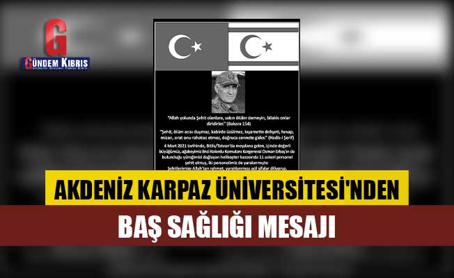 Επικεφαλής μήνυμα υγείας από το Πανεπιστήμιο Akdeniz Karpaz