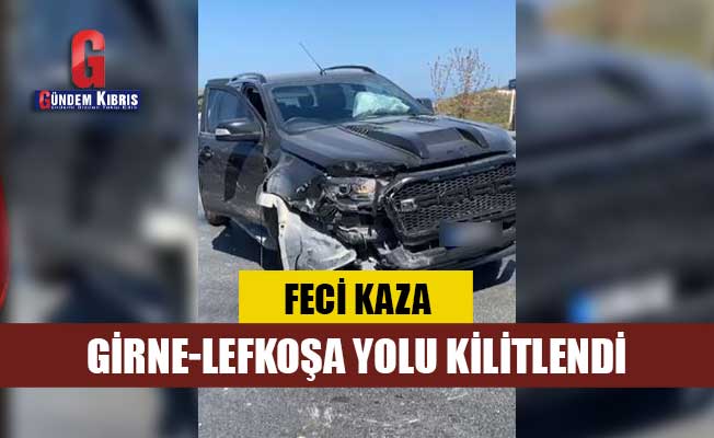 Girne- Lefkoşa yolunda feci kaza!