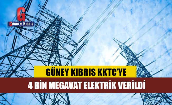 Güney Kıbrıs KKTC’ye 4 Bin Megavat Elektrik Verildi
