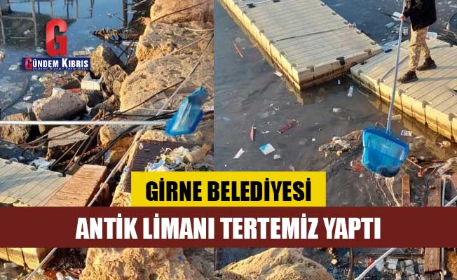 Girne Belediyesi’nden Antik Liman’a temizlik operasyonu
