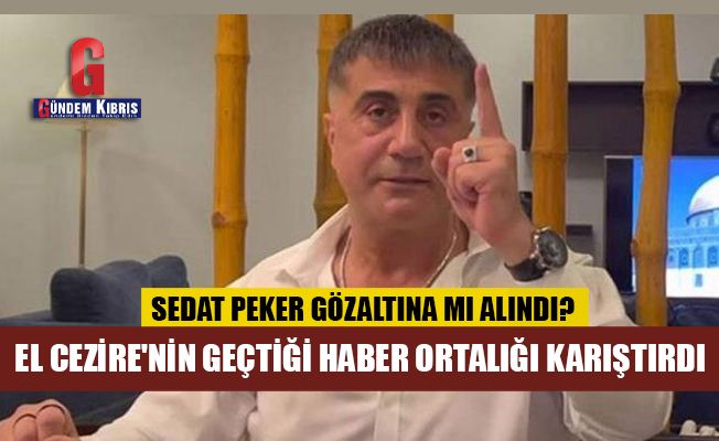 Sedat Peker gözaltına alındı! El Cezire iddia etti!