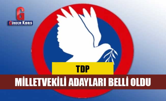 TDP milletvekili adayları belli oldu