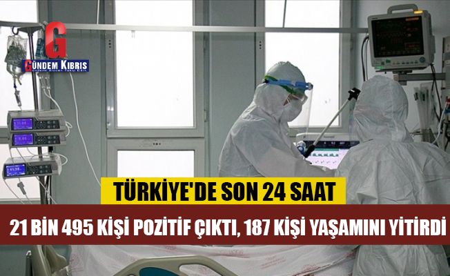 Türkiye'de 21 bin 495 kişinin koronavirüs testi pozitif çıktı, 187 kişi hayatını kaybetti
