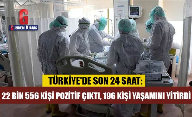 Türkiye'de 22 bin 556 kişinin testi pozitif çıktı, 196 kişi yaşamını yitirdi