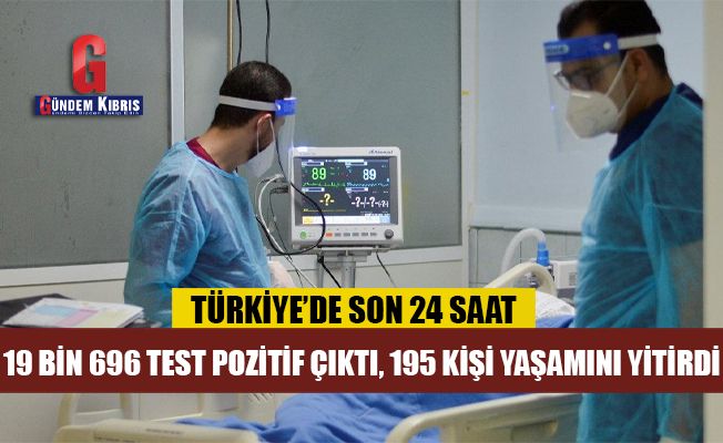 Türkiye’de 19 bin 696 yeni pozitif vaka belirlendi