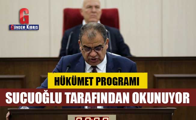 Hükümet programı Başbakan Sucuoğlu tarafından okunuyor