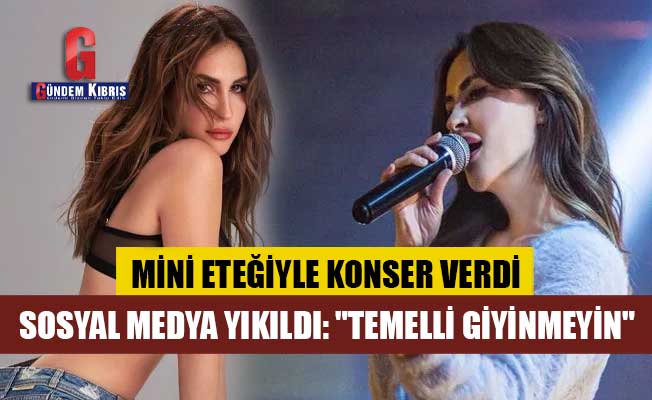 Ünlü şarkıcı Aynur Aydın süper mini eteğiyle konser verdi!