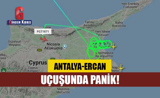 Antalya-Ercan uçuşunda panik!