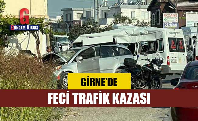 Sabah saatlerinde Girne'de feci kaza!