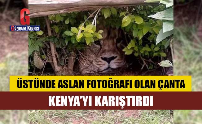 Üstünde aslan fotoğrafı olan çanta, Kenya’yı karıştırdı
