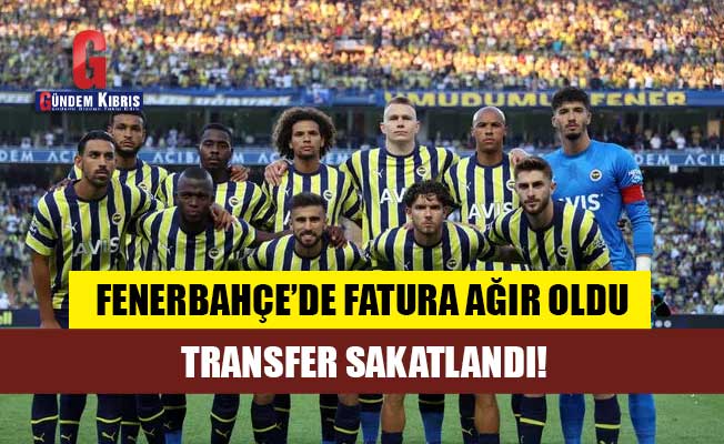 Fenerbahçe'de fatura ağır oldu!