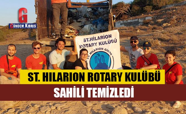 St. Hilarion Rotary Kulübü sahili temizledi