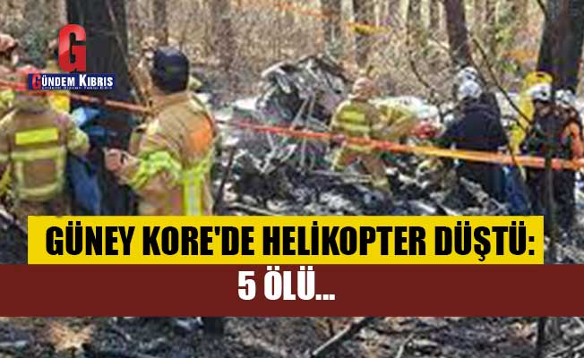 Güney Kore'de helikopter düştü: 5 ölü